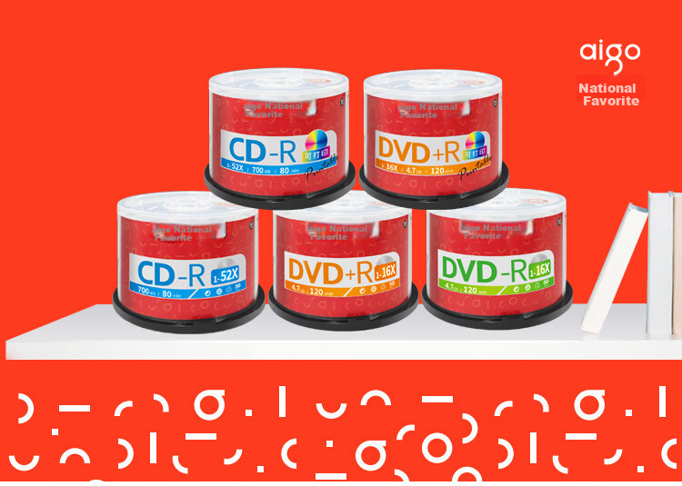 Aigo CD-R Disc/Burning Disc 52x Speed 700MB 50-Pack Spindle Blank Disc 2