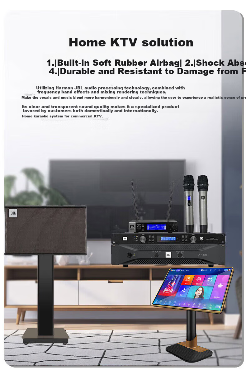 JBL KEM3100LE Home Theater KTV Sound System Karaoke Machine All-in-One 10-Inch Professional Speaker Set 10