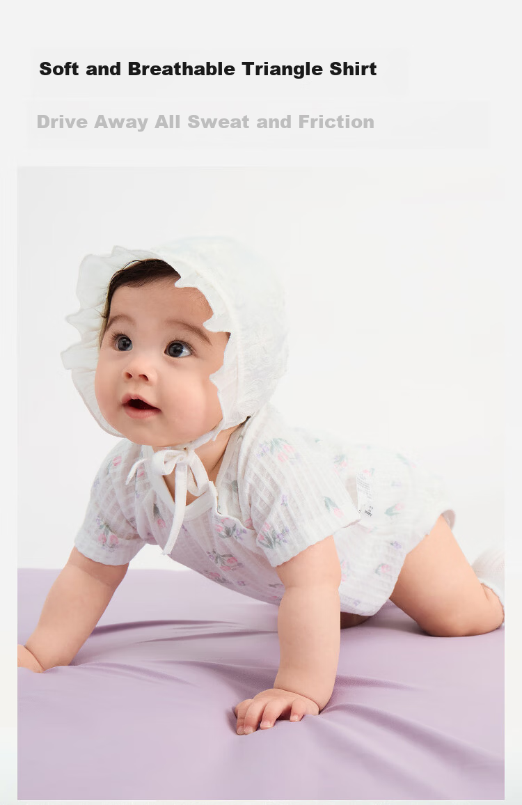 Balabala [balaOne] Baby Triangle Shirt Infant Romper 2026 Two-Piece Set Fresh Fashion 2