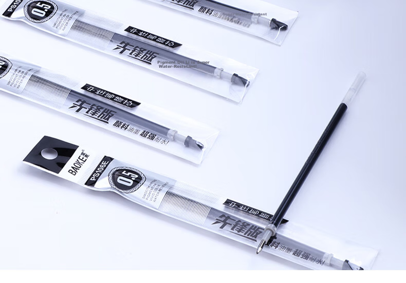 BAOKE (BAOKE) 106F Gel Pen Refills, Universal Ink Cartridges for Ballpoint Pens, 0.5mm Black, 240 Pieces Per Pack 2