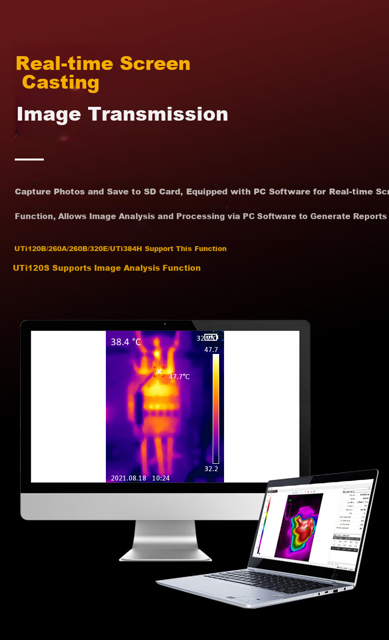 UNI-T UTi165B+ Infrared Thermal Imaging Camera Night Vision Device High-Definition Thermal Imager Temperature Measurement Underfloor Heating Water Leak Power Detection Instrument 5