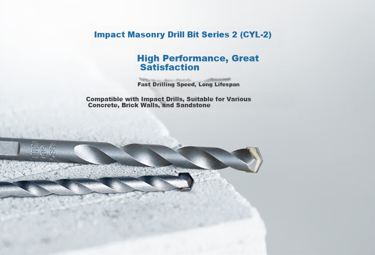 BOSCH Triangular Shank Masonry Impact Drill Bit for Home Use Brick and Cement Wall Construction Electric Drill Hole Saw 6x60x100mm 1