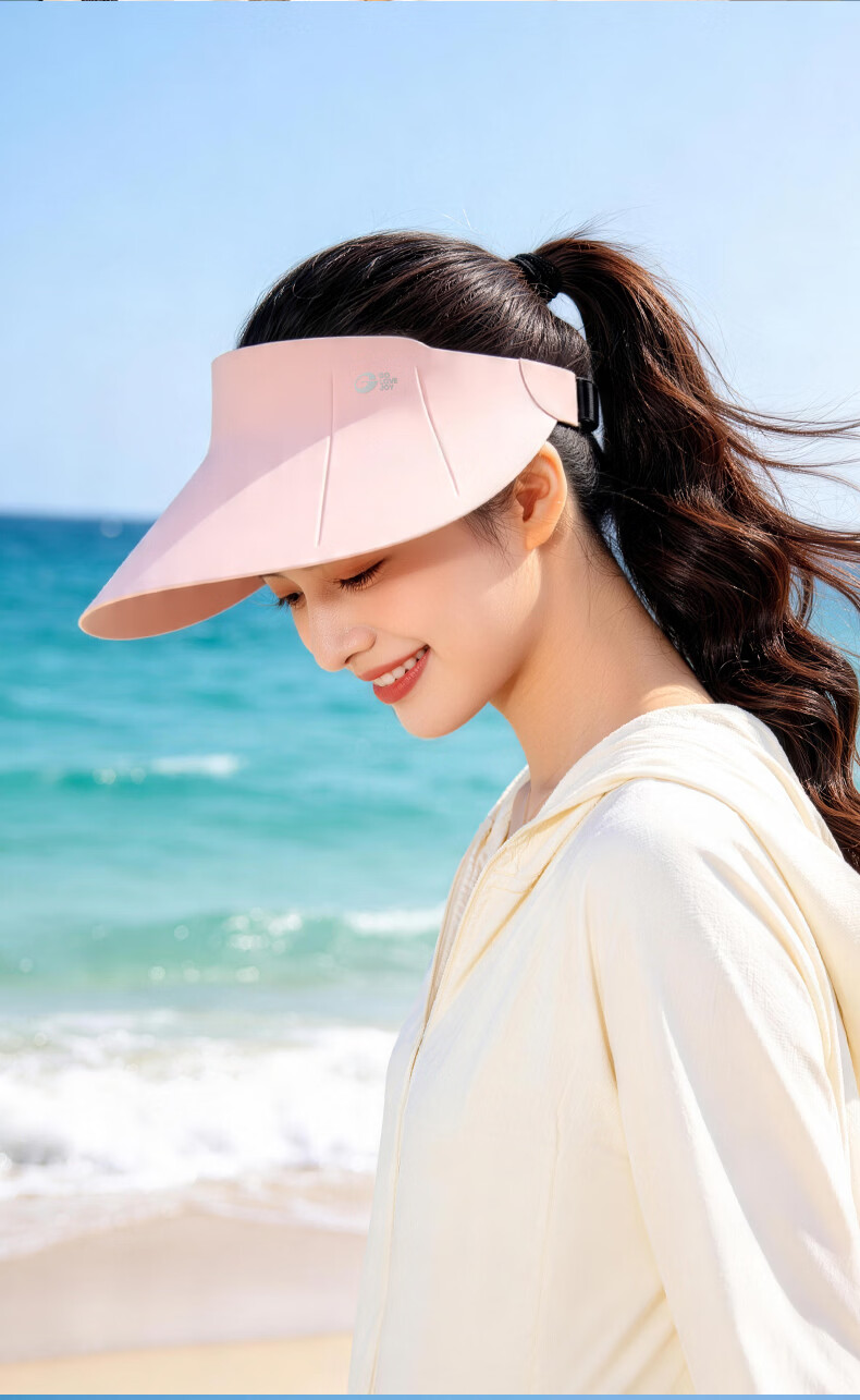GOLOVEJOY Lightweight Seamless Breathable UV Protection Sun Hat for Women Summer Open-Top Sunshade Hat Night Black 14
