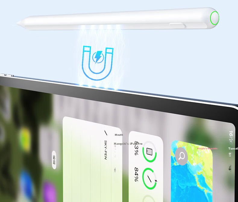 B.O.W New Apple Pencil Stylus for iPad Tablet Universal Apple Pen 1st and 2nd Gen Anti-Mistouch Drawing Capacitive Pen Magnetic Charging Model 11