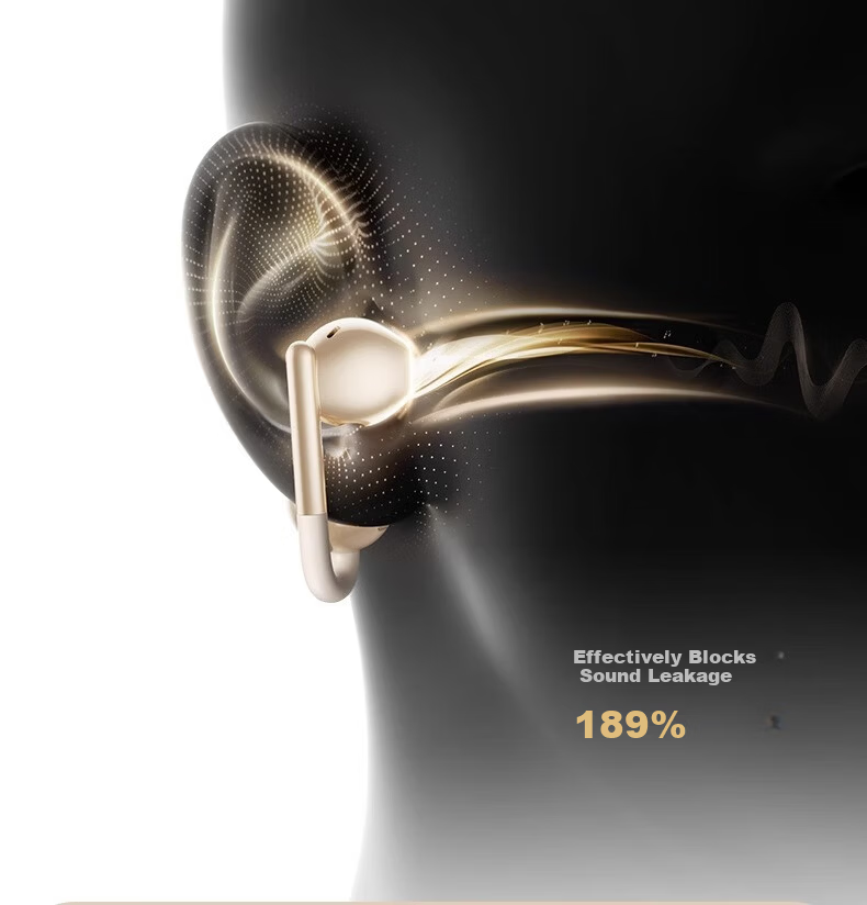 KINYO i9 Dynamic Ring AI Bluetooth Clip-On Wireless Bone Conduction Sports Call Noise-Cancelling Conference Translator Earphones for Xiaomi Apple Purple 25