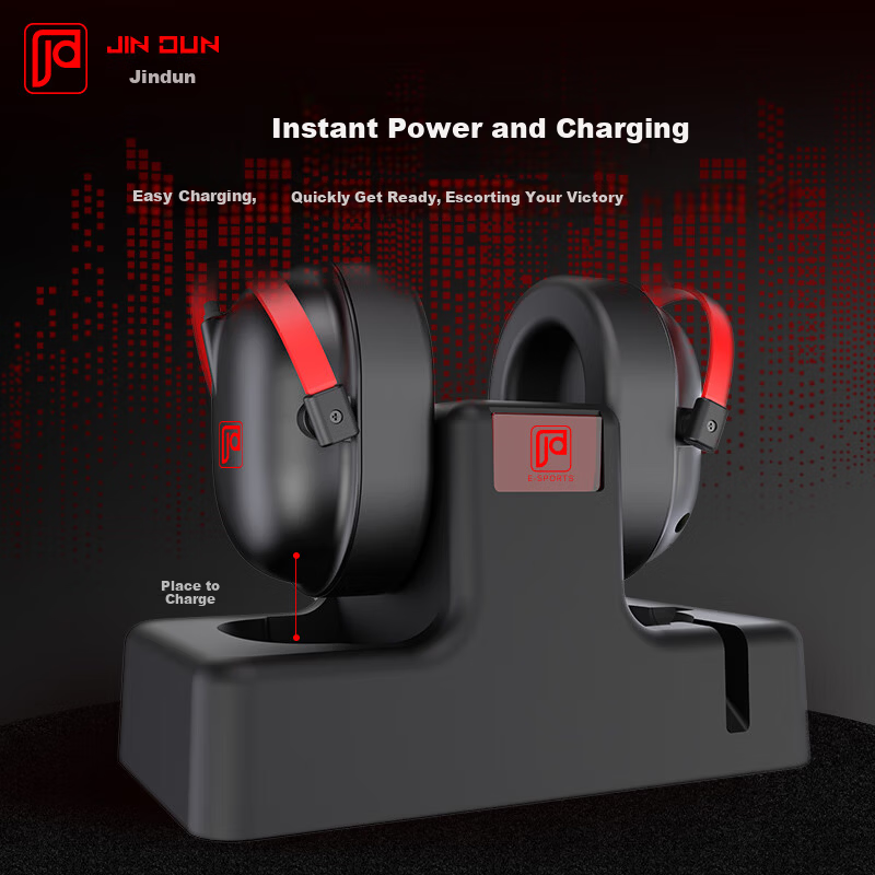 Jindun H6 Bluetooth Gaming Headset 2.4G Wireless Over-Ear Gaming Headphones Desktop PC One-Key 7.1 Surround Sound E-Sports Headset FPS Gaming Special 5