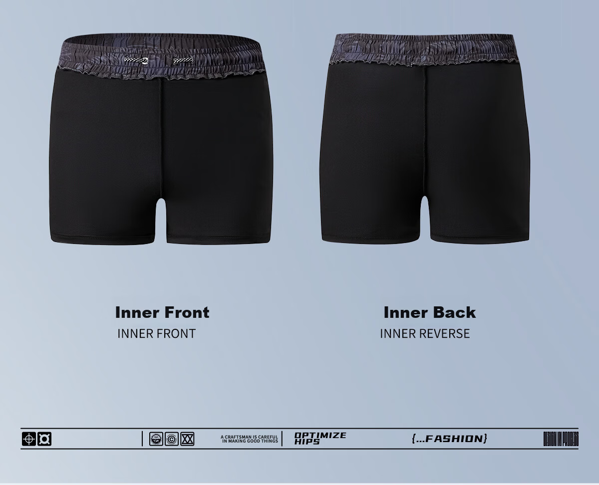 361° Men's Double-Layer Quick-Dry Swim Trunks Beach Shorts for Adults and Youth Spa Swimming Pants 29