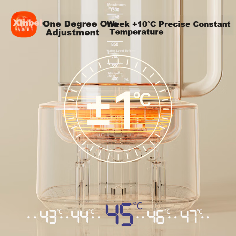 Xinbei Temperature-Controlled Kettle Baby Formula Warmer Milk Heater Water Boiler Health Pot 8236