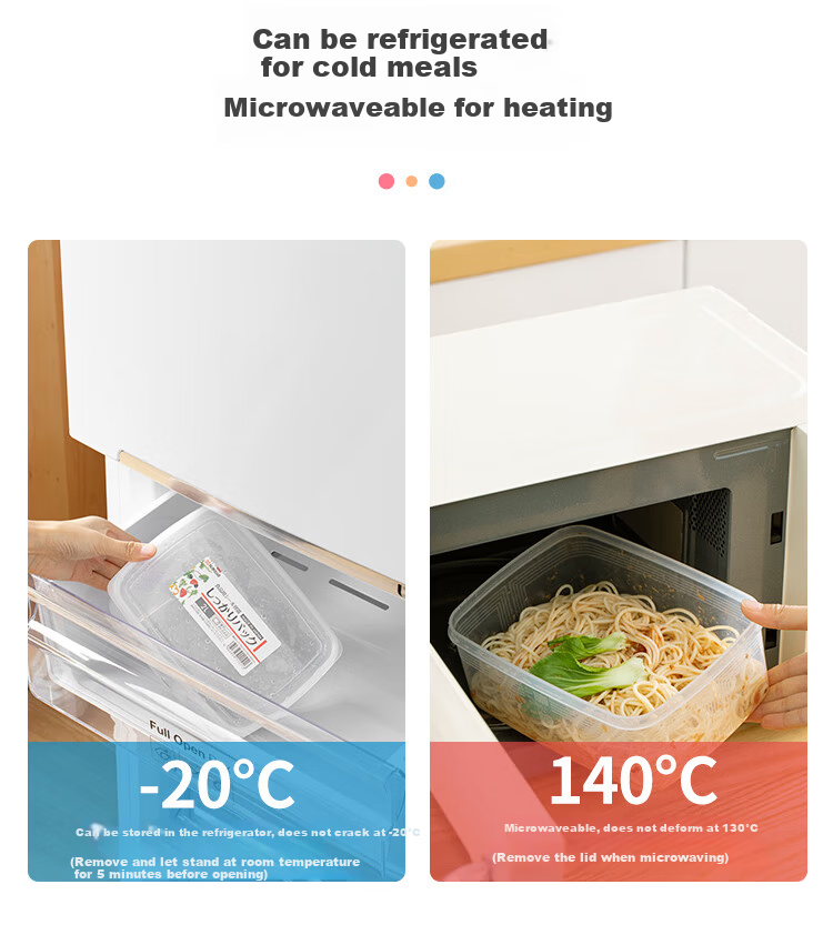 Daisy Leaf Japanese Style Freezer Meat Storage Box Fresh-Keeping Sealed Antibacterial Container 9