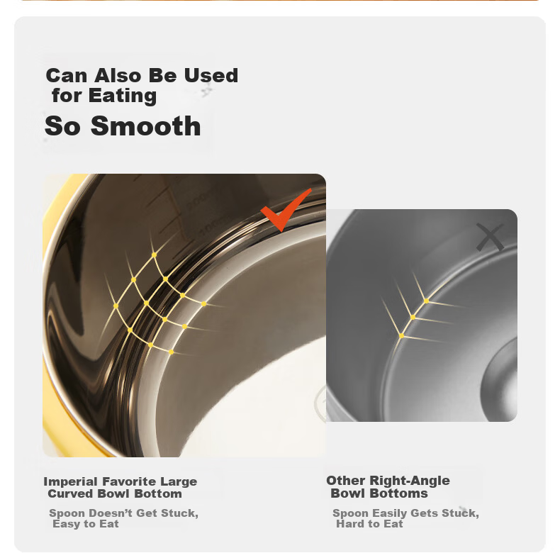Huang Chong Children's Dining Bowl Baby Anti-Drop Anti-Scald Food Grade Stainless Steel Insulated Rice Bowl for Primary School Students 8