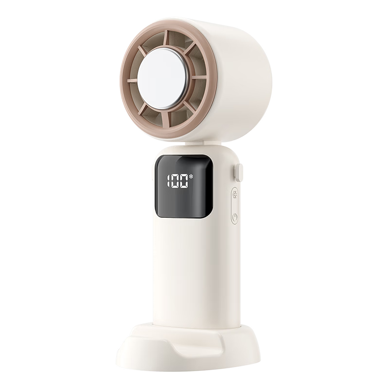 Suoying Semiconductor Cooling Handheld Fan Small Desktop Dormitory Neck Hanging Bed Silent Cooling USB Rechargeable Long Battery Life Outdoor Portable Turbo Boost