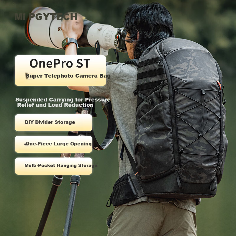 PGYTECH Super Telephoto Camera Bag Dandelion OneProST Professional Birdwatching DSLR Camera Backpack