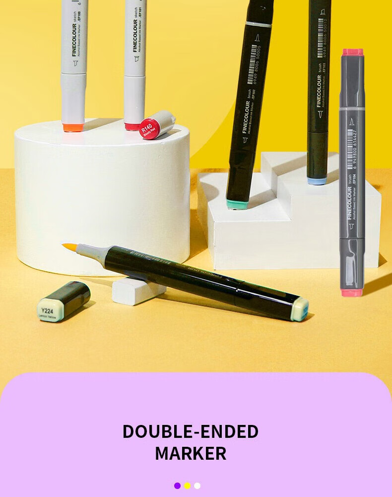 FINECOLOUR Marker Pens with Soft Tips, Anime Standard Hand-Drawn Design, 120 Colors for Art Exams And Standard 120 Colors, Art Sketching Watercolor Pens Drawing Brushes 2