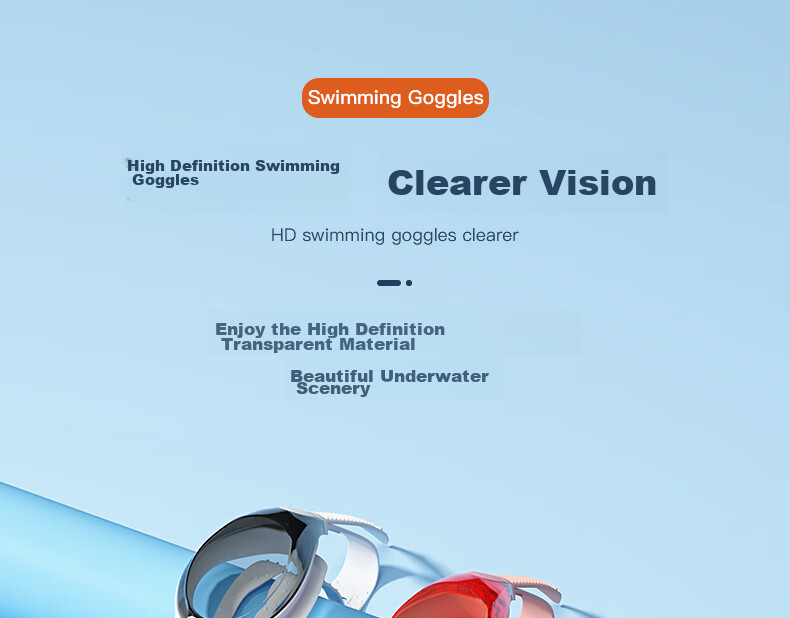 Li-Ning Swimming Goggles, High Definition Anti-Fog Comfortable Waterproof Swim Glasses for Men Women Adults Children Professional Swimming Equipment 295-11 2