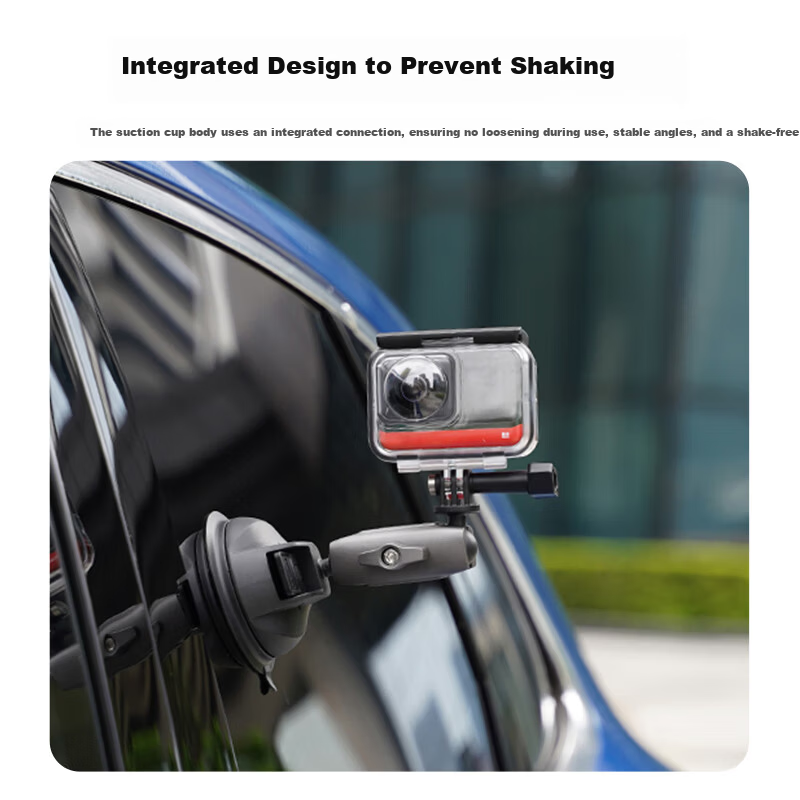 Jingxuan JD Self-Owned Brand Sports Camera Aluminum Alloy Suction Cup Mount Compatible with GoPro DJI Action6/4 5Pro Car Suction Mount Insta360 Suction Cup Bracket