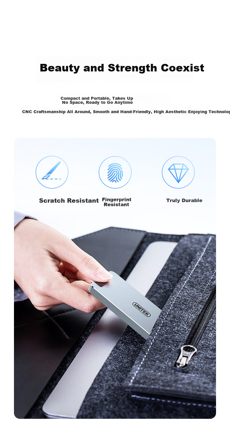 Superior 40Gbps High-Speed Hard Drive Enclosure Camera CFxB4.0 Card Reader 2-in-1 Transfer and Read M.2 SSD External Hard Drive Enclosure Computer External Hard Drive Reader R1024A 6