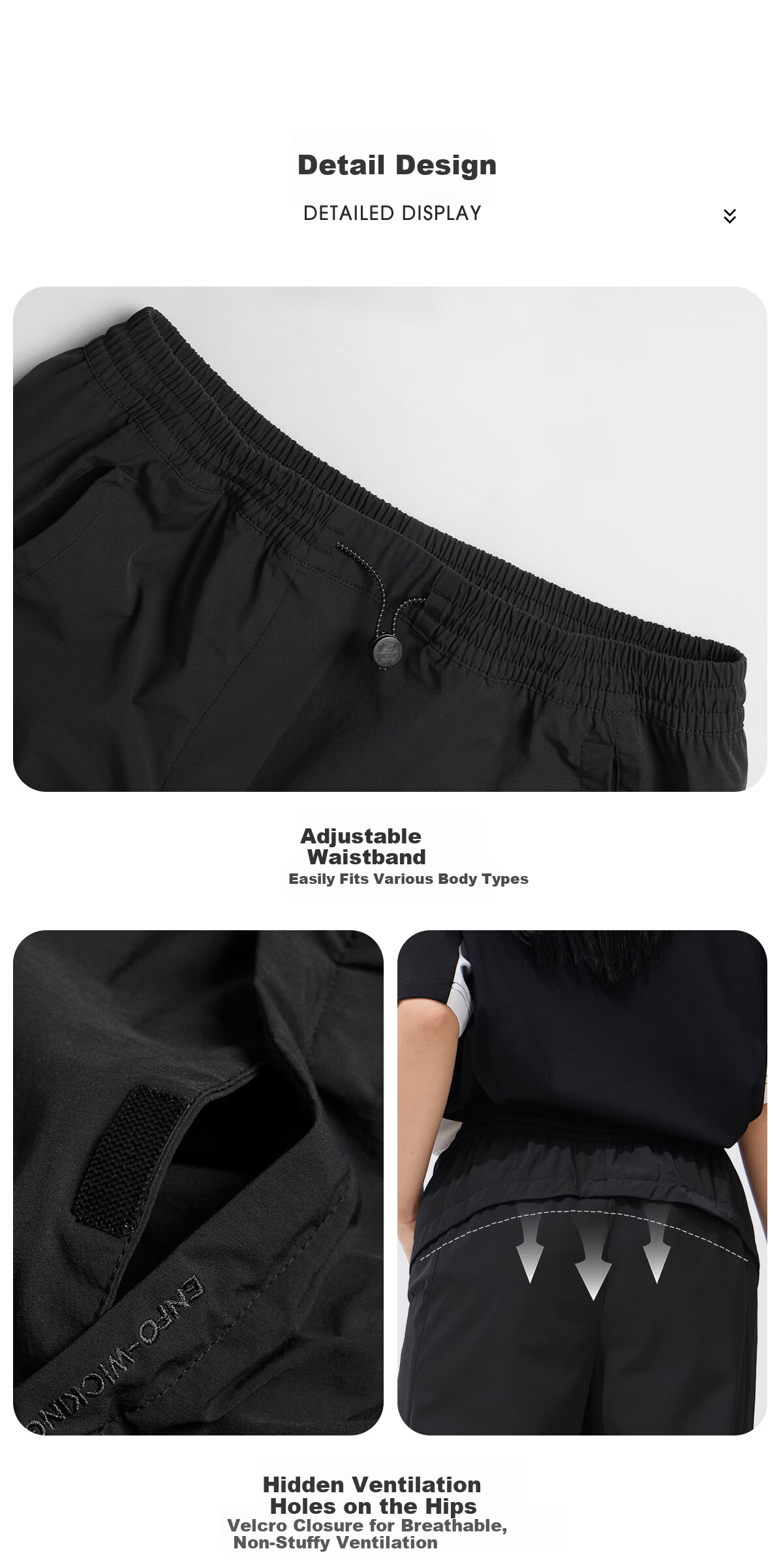Xiongmao Luotuo Series Cooling Summer Pants for Women, Paratrooper Style, Outdoor Hiking Versatile Straight-Leg Quick-Dry Pants 9196 Brown, XXL 21