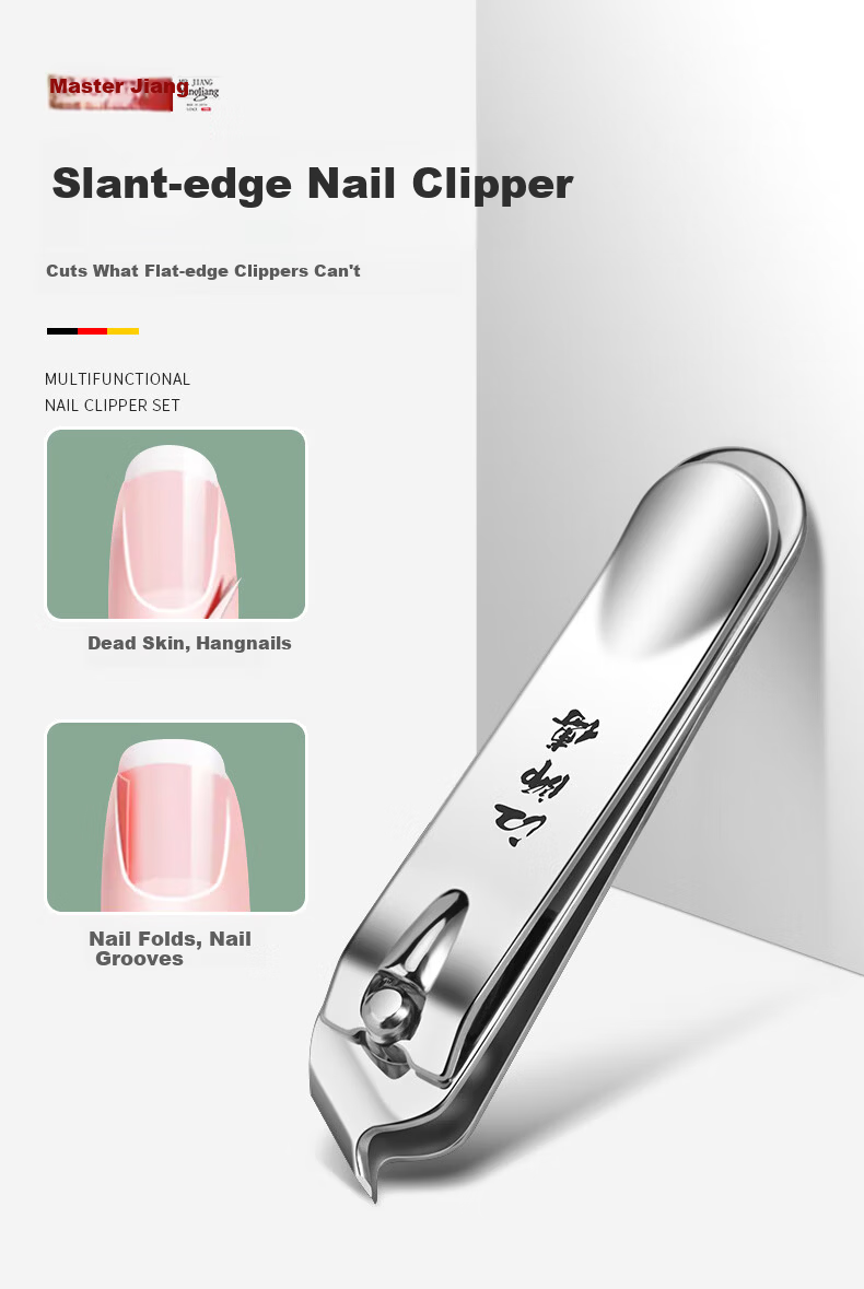 Master Jiang Nail Clipper Set for Women Household Original Nail Clippers Slant Cut Manicure Tool 7