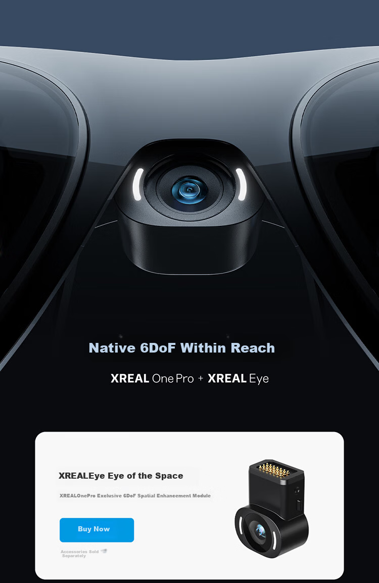 XREAL One Pro AR Smart Glasses 556" Portable Display 57° FOV Self-developed X1 Chip Native 3DoF Hovering Movie Glasses Non-VR AI Glasses Size M 36