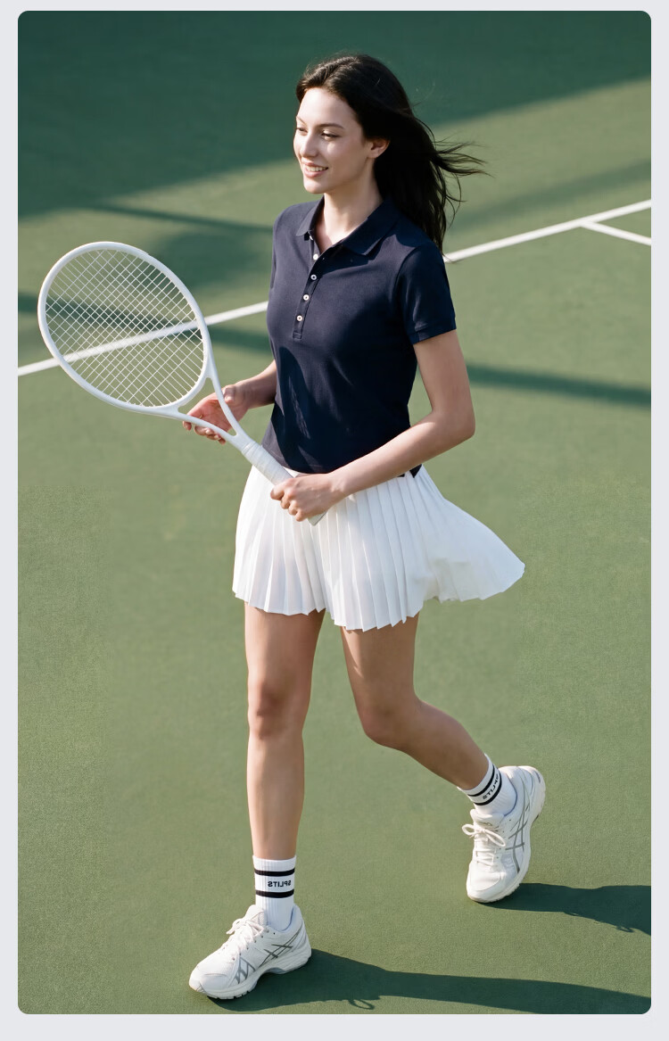 JD Jingzao Women's Polo Collar Short Sleeve T-Shirt 26 Summer New Basic Shirt Elegant High-End White M 16