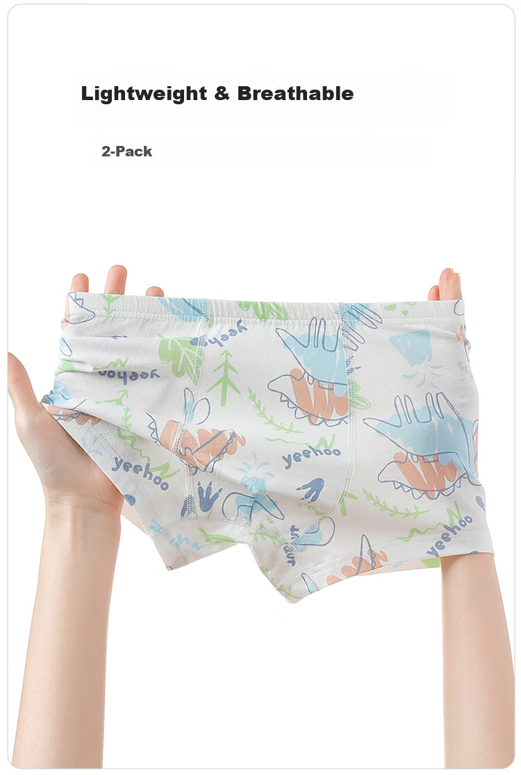 Yeehoo Antibacterial Girls' Cotton Underwear 3-6 Years Moisture-Wicking Boxer Briefs for Kids 8