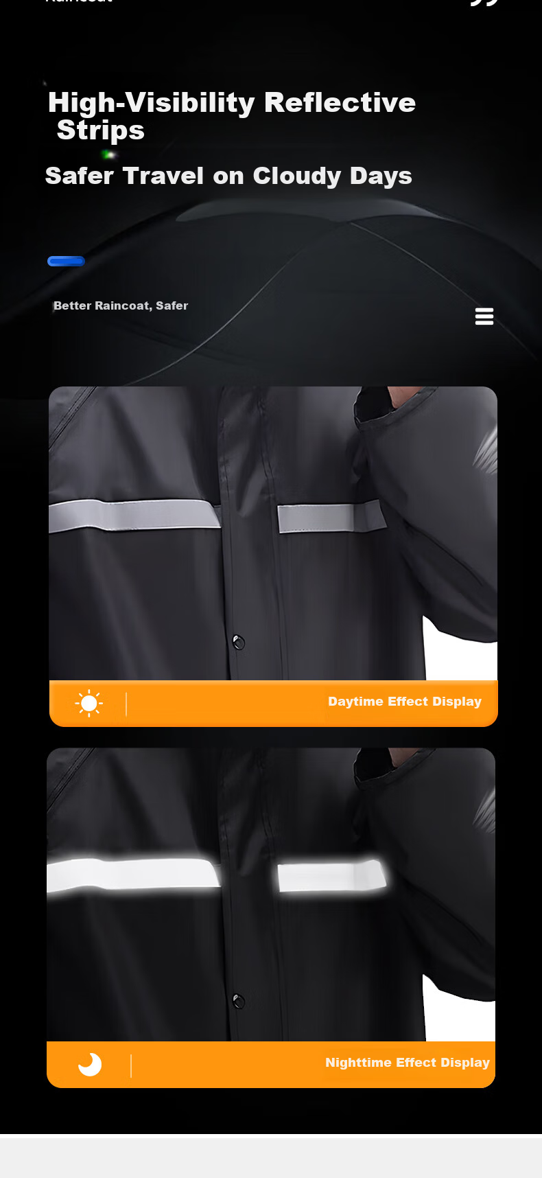 Qingxiao Raincoat Set Thickened Oxford Cloth XL Anti-Rainstorm Electric Bike Delivery Rider Two-Piece Reflective Unisex 5