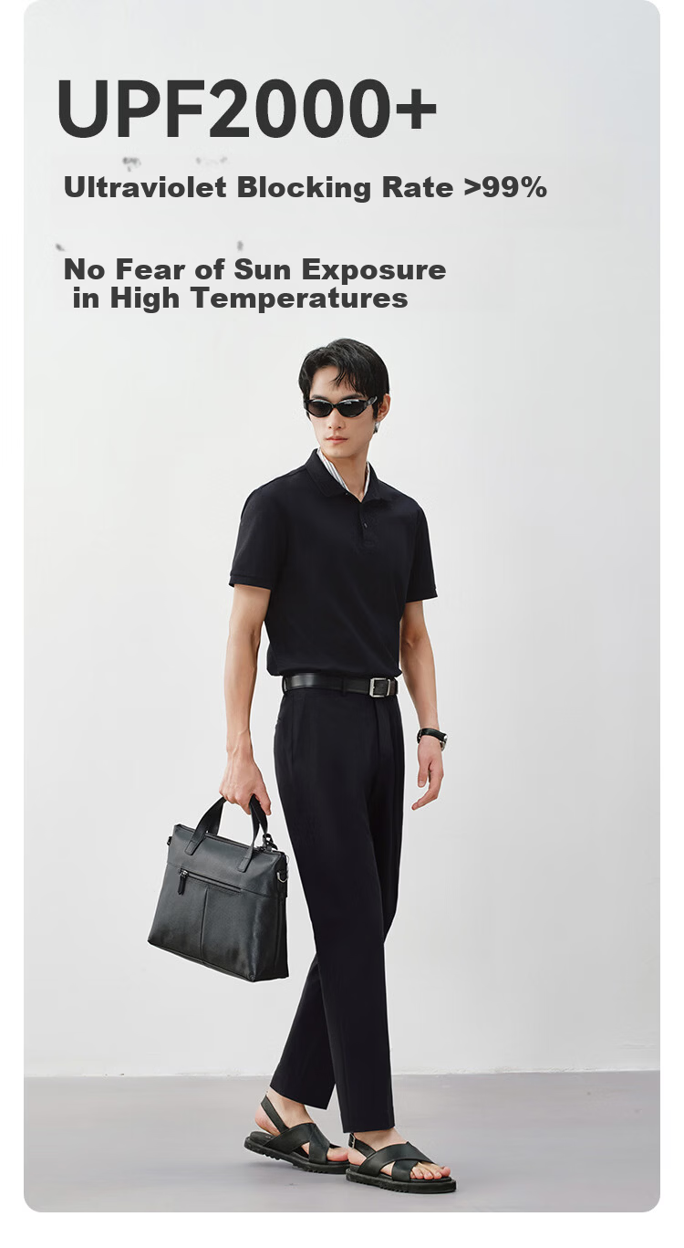 JD Jingzao Men's Casual Business Straight-Leg Quick-Dry Dress Pants Summer Navy Blue 36 3