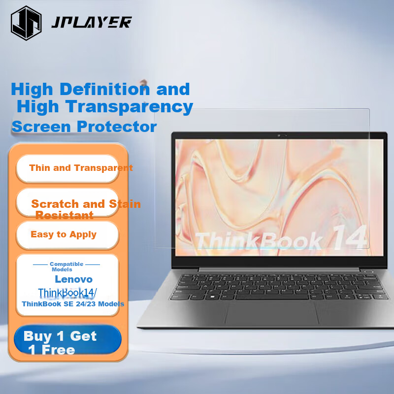 JPLAYER Screen Protector Film for Lenovo ThinkBook 14/ThinkBook SE 2023/2024 Laptop, HD High Transparency Scratch-Resistant LCD Film, 2-Pack