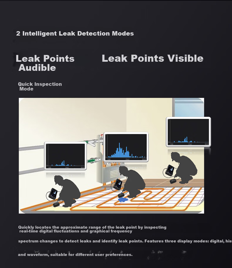 HIKMICRO Leak Detection Pipe Detector High-Precision Leak Tester Floor Heating Leak Detection Instrument A3 3
