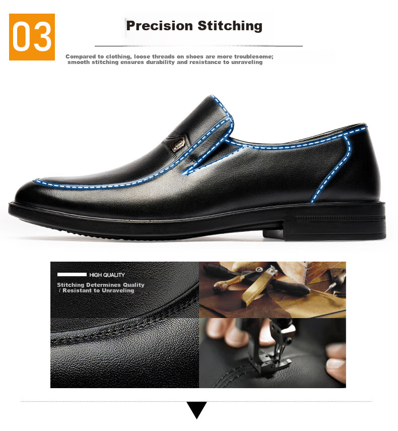 LAORENTOU Men's Business Formal Leather Slip-On Driving Shoes First Layer Cowhide Black Size 38 A90135 9