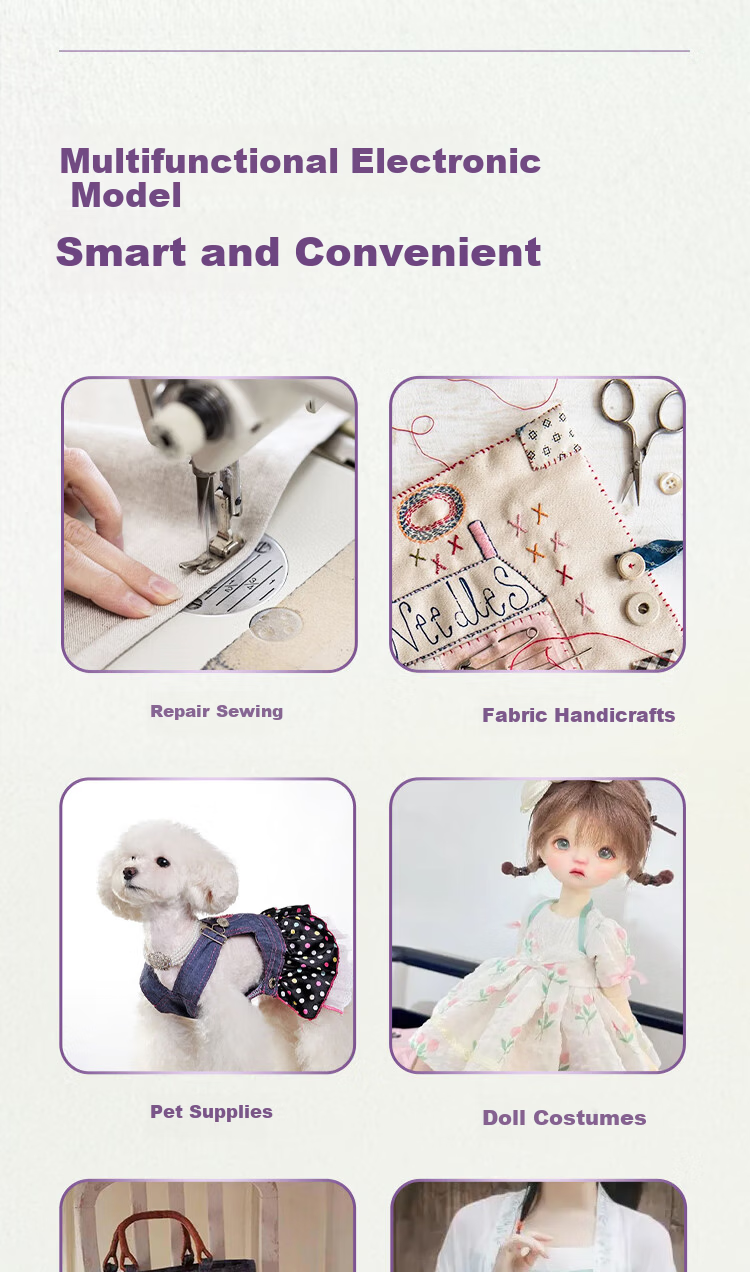 BUTTERFLY JD100SE Multifunctional Home Electronic Sewing Machine Desktop Quiet Thick Fabric 100 Stitch Patterns with Extension Table 5