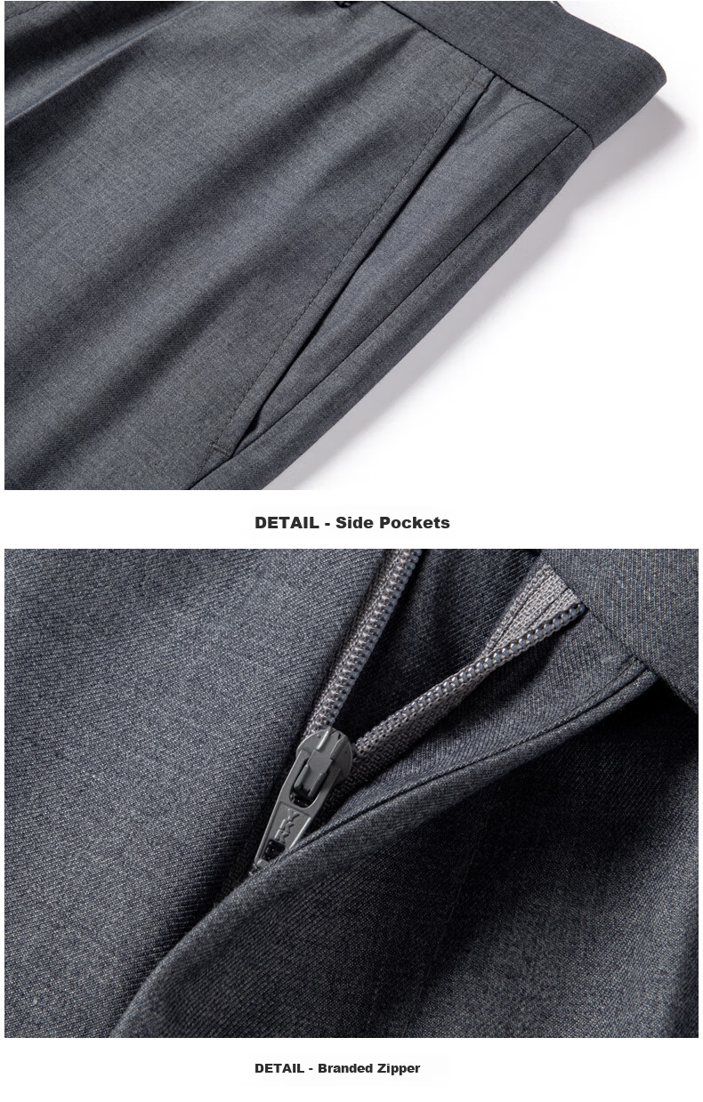 FIRS Men's Non-Iron Summer Loose Casual Business Dress Pants Straight Leg Trousers Navy Thin 29 23