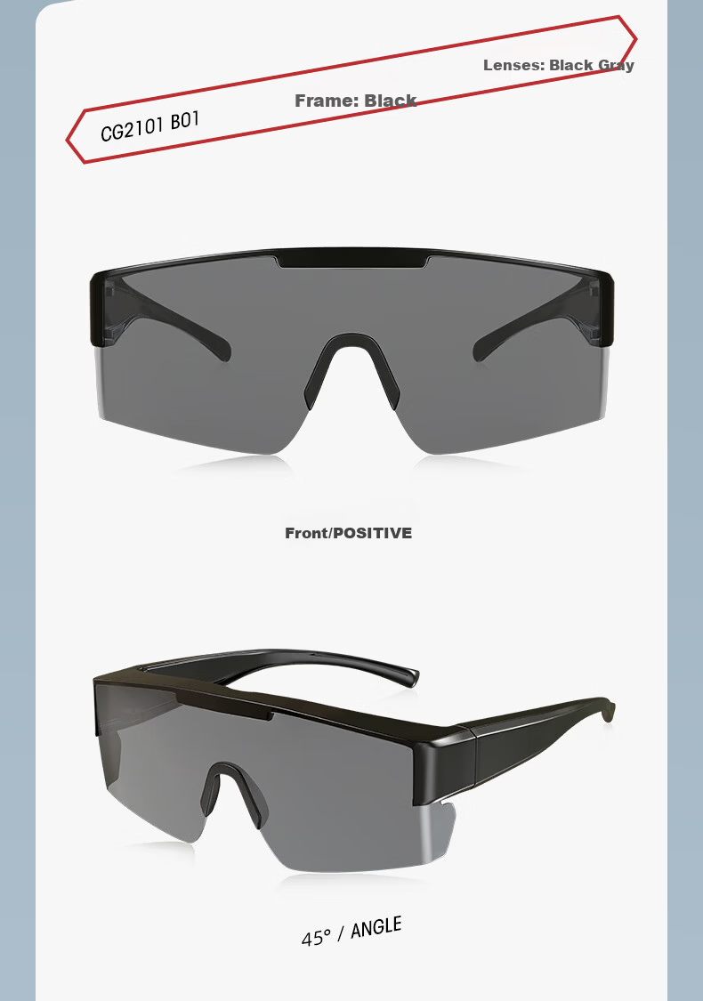 CHAINGO Sports Photochromic Glasses Clip-On Prescription Sunglasses Mountaineering Goggles Outdoor Windproof UV Protection Sunglasses 23