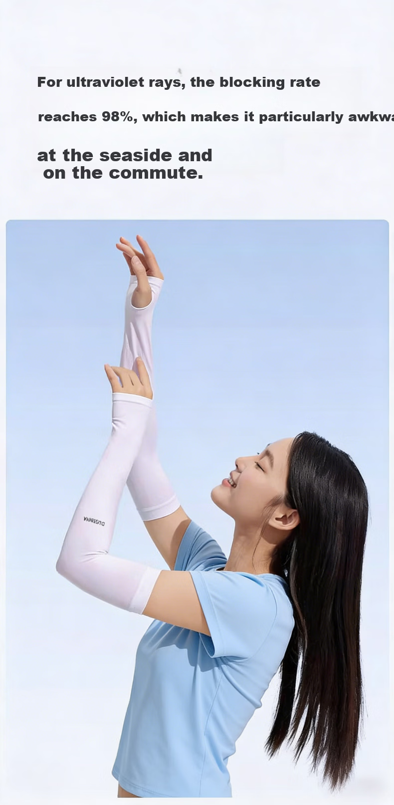 Nanjiren Three-Pack Ice Silk Cooling Arm Sleeves for Men And Women, Sun Protection Cycling Sports Arm Guards And Sun Protection Gloves 3
