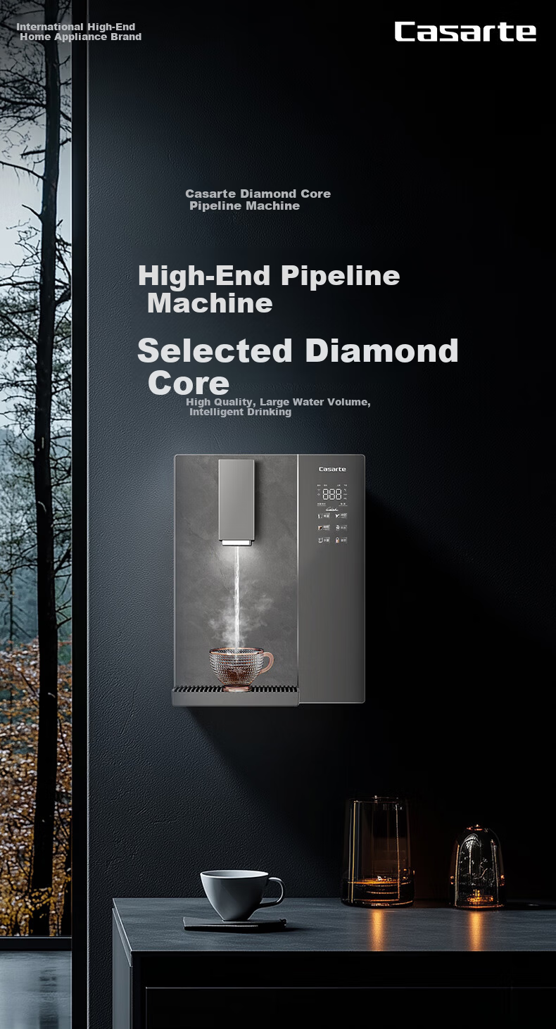Casarte Wall-Mounted Pipeline Machine Stainless Steel Core Household Sideboard Water Dispenser Main Pipeline Stainless Steel 0 Silicone Odorless Under-Sink RO Machine High Flow Instant Heating Water P 3