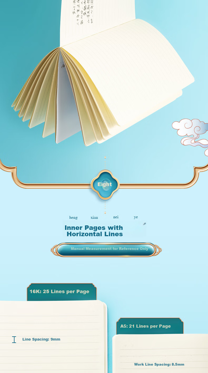 M&G Stationery A5 Softcover Sewn Notebook 40 Sheets High-Quality Error Correction Book High School Student Exam Study Diary Jinshangtianli 4-Pack FA5102DA 7