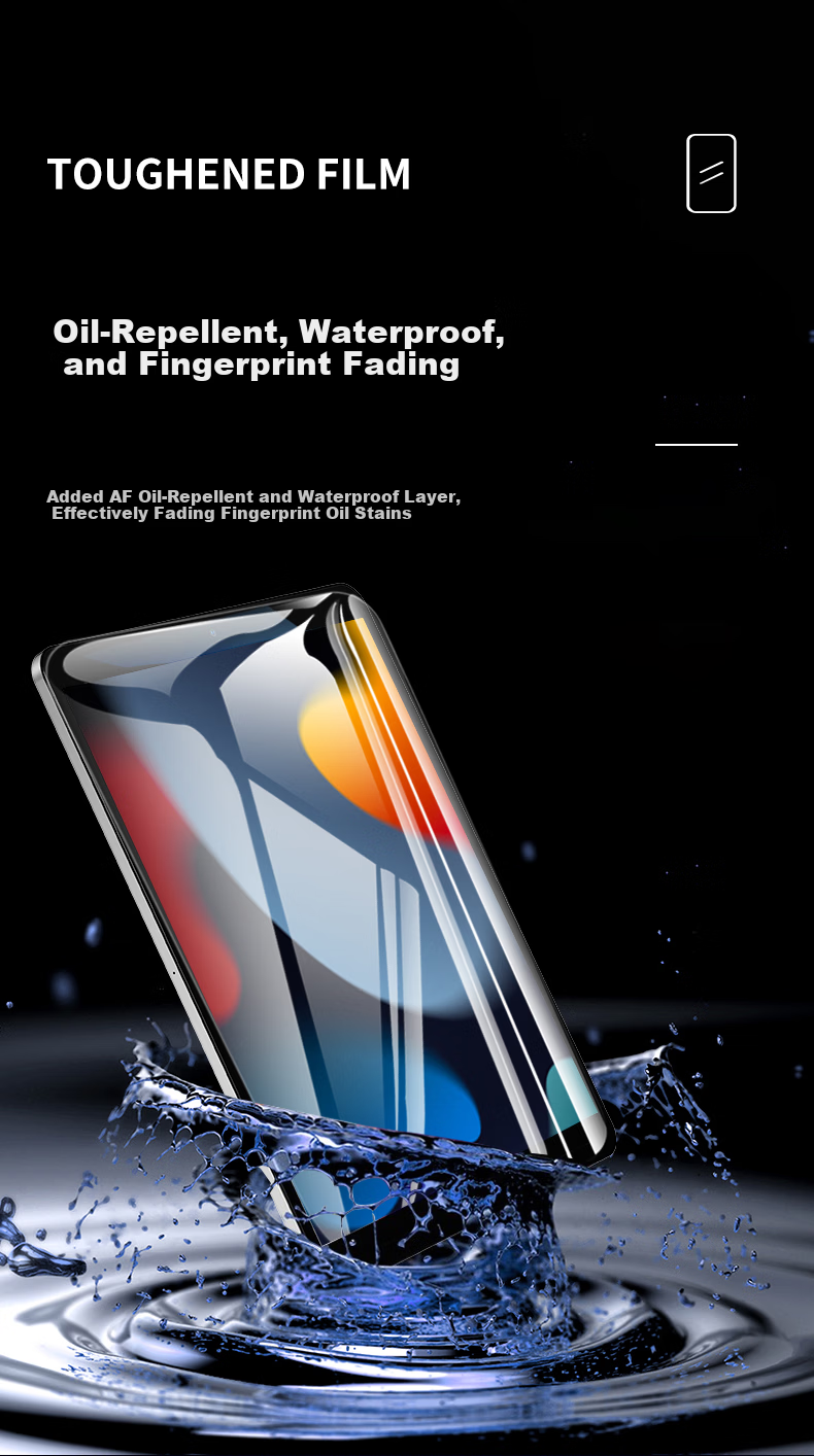 CoolerFang Tempered Glass Screen Protector for iPad 9/8/7 10.2 Inch 2021/2020/2019 Models, 9th/8th/7th Generation Apple Tablet Full Screen Ultra-Thin HD Anti-Fingerprint Glass Film 7