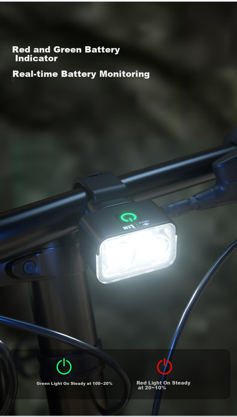 LEM Bicycle Front Light High Brightness Night Riding Tail Light Mountain Road Bike Flashlight Waterproof Cycling Gear for Kids 13