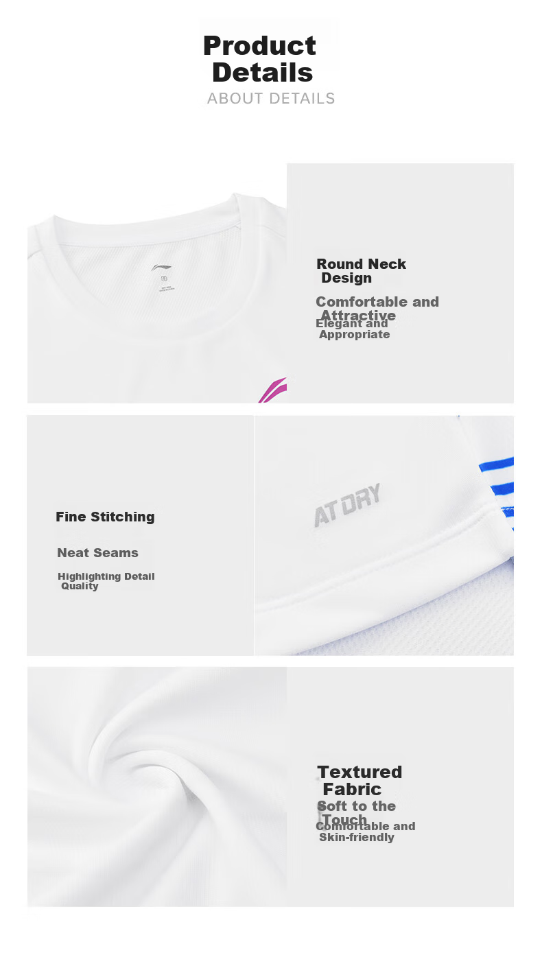LI-NING Badminton Shirt Unisex Club Series Breathable Sweat-Absorbing Professional Sportswear 8