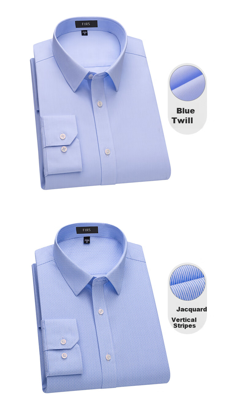 Shanshan [DP Non-Iron] 80s Cotton Long Sleeve Men's Business Casual Striped Skin-Friendly Wrinkle-Resistant Shirt 14
