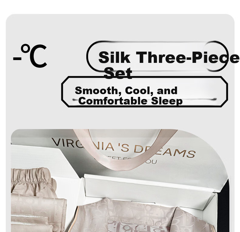 Langsha Birthday Gift for Boyfriend Three-Piece Set Ice Silk Pajamas Men's Summer New High-End Wearable Homewear Set 1
