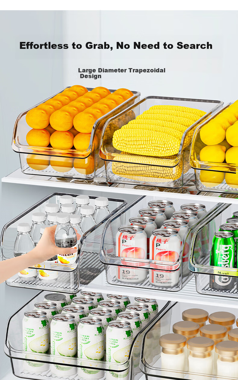 Newair Refrigerator Storage Box Fresh-Keeping Organizer Kitchen Vegetable Egg Food Freezer Drawer Container 12