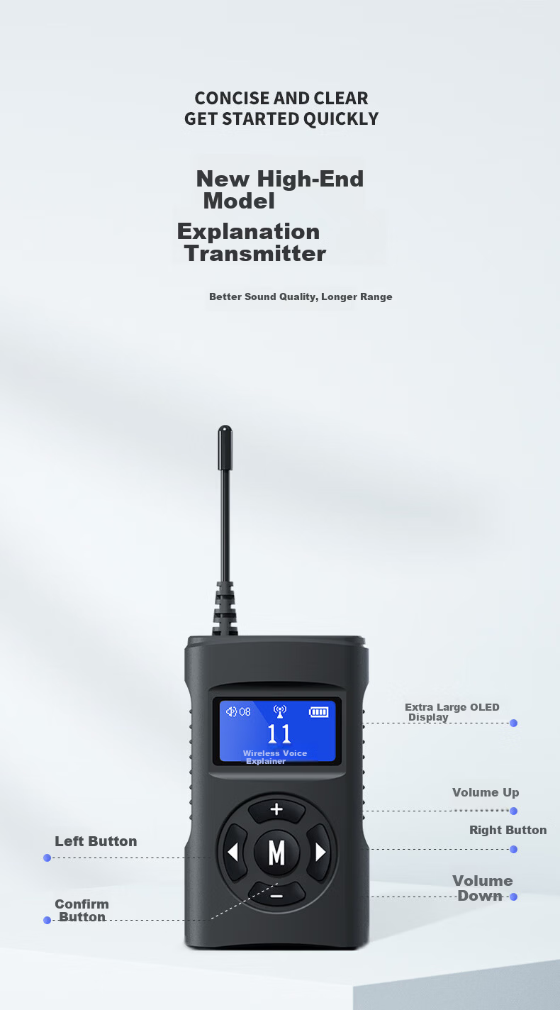 Cadence Wireless Tour Guide System One-to-Many Interpreter High-End Conference Factory Museum Visit Government Enterprise Reception Project Inspection Team Electronic Guide System R3 10-Set Package 3
