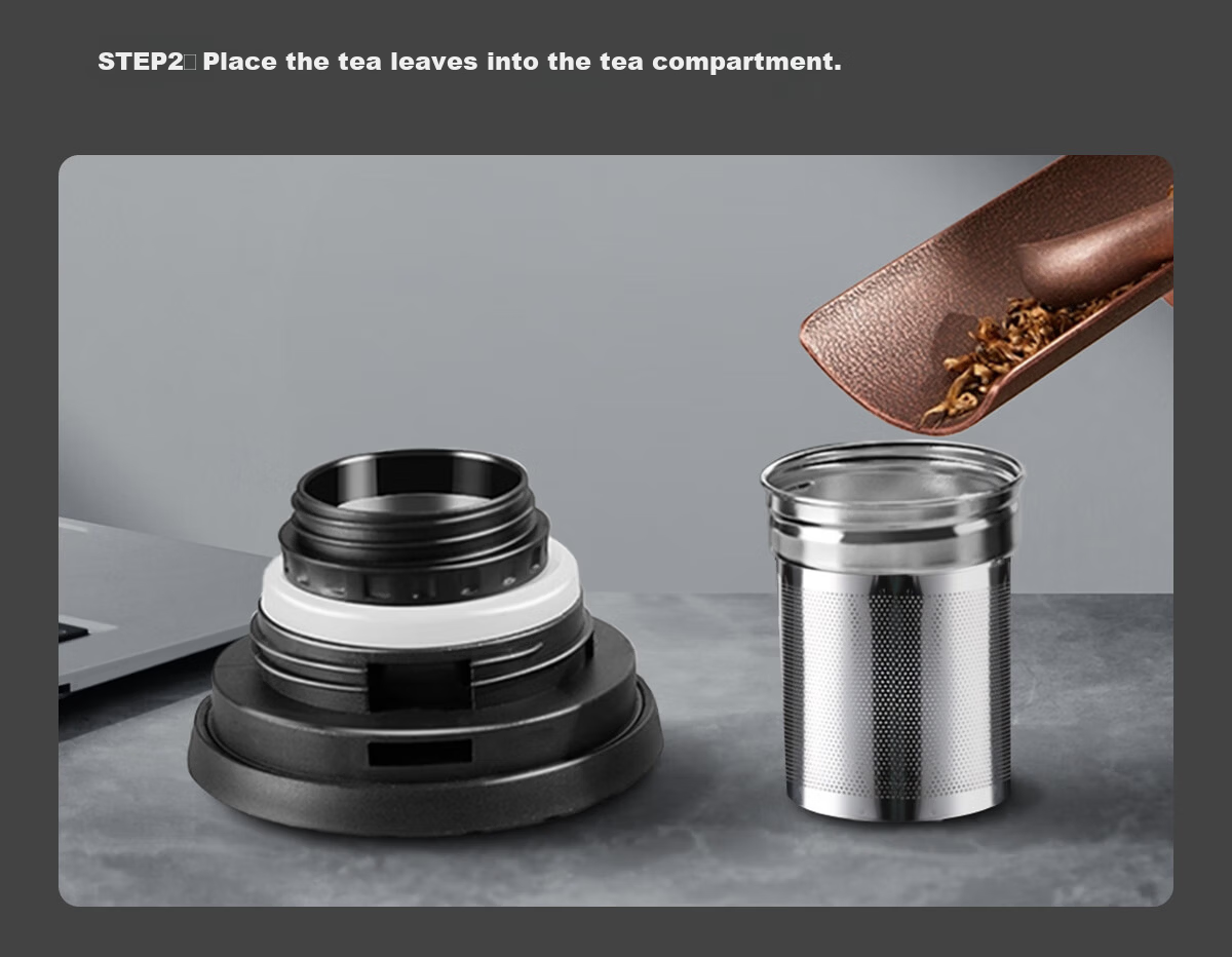 PAKCHOICE Large Capacity Insulated Steeping Teapot 316 Stainless Steel Tea Water Separation Steeping Cup Tea Brewing Pot 16