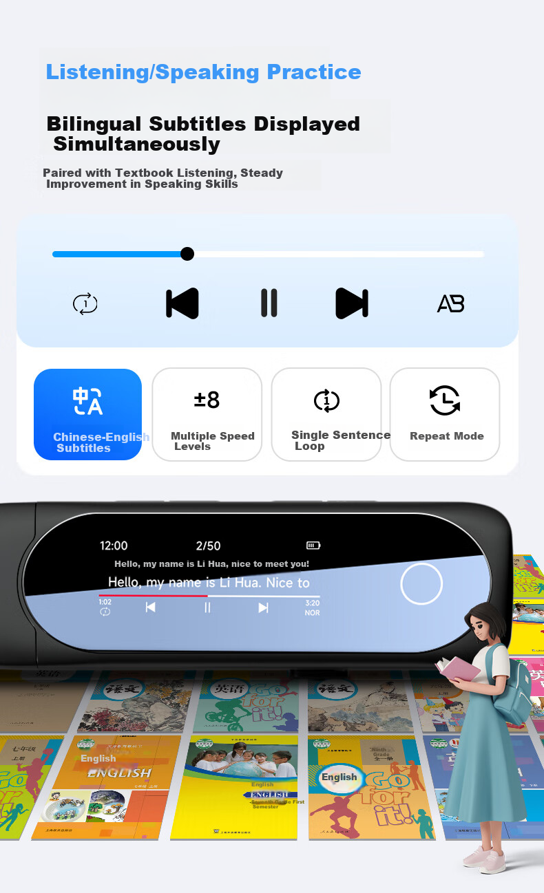 FAMUE BF10 MP3/MP4 Lossless Music Player, Smart WIFI Closed Network System, Student Bluetooth Portable Player, English-Specific Dictionary Translation, 40GB 11