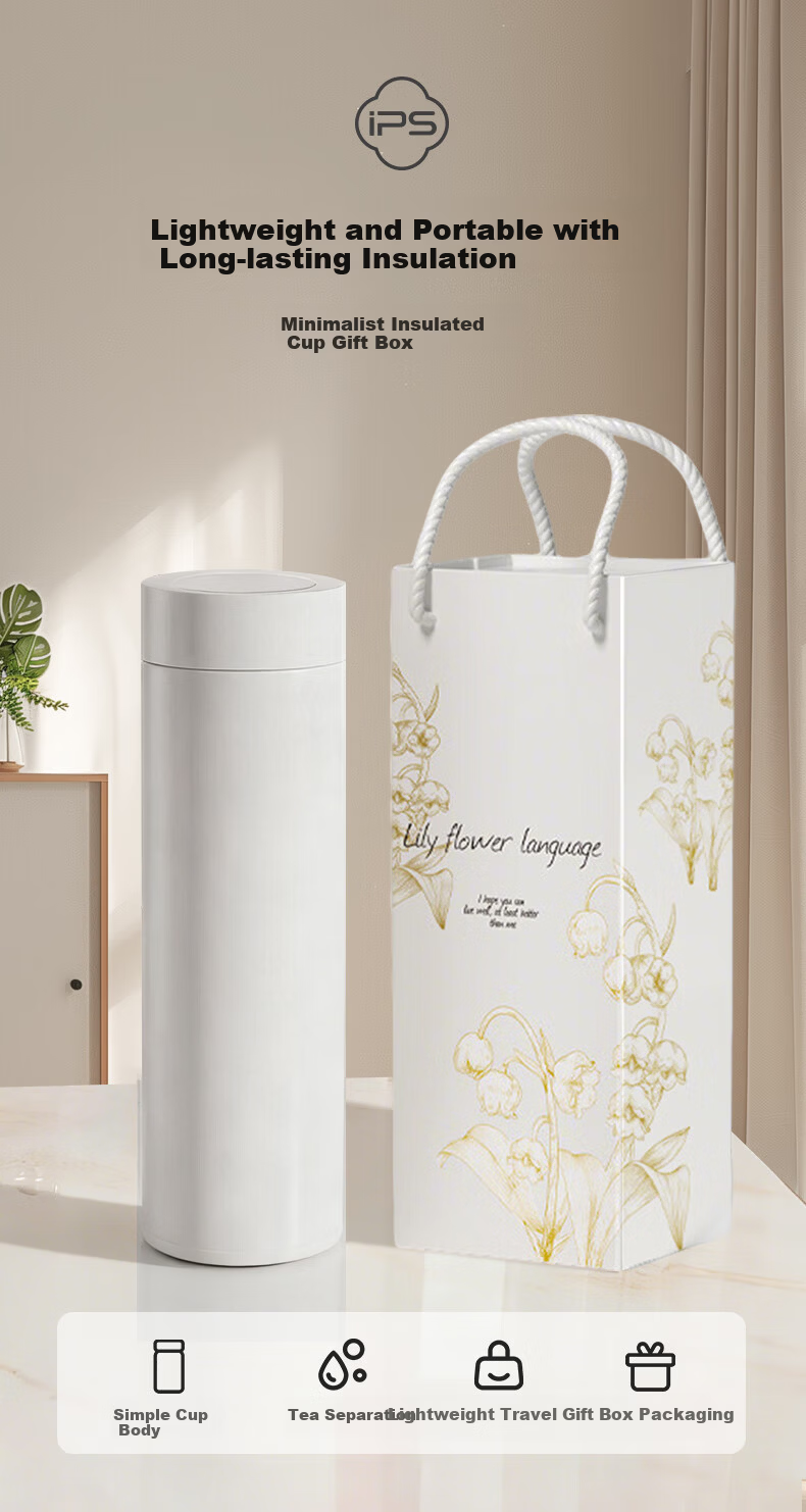 Baoshi Stainless Steel Insulated Coffee Mug 304 Stainless Steel Milk Cup with Lid for Children Office Tea Brewing L 1