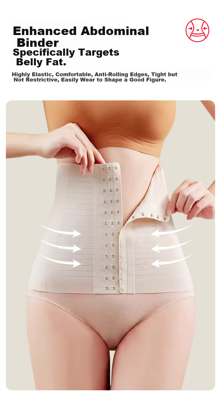 FitonTon Waist Trainer for Women, Shaping Waist Belt, High Elasticity Postpartum Body Shaper, Adjustable Button-Up Tummy Control Belt 1