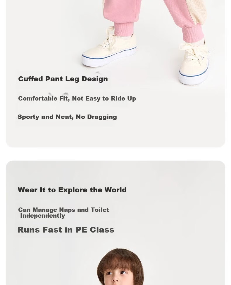 Niduoxiong Spring New Children's Sweatpants Boys and Girls Spliced Mesh Jogger Pants Breathable Baby Long Pants 12