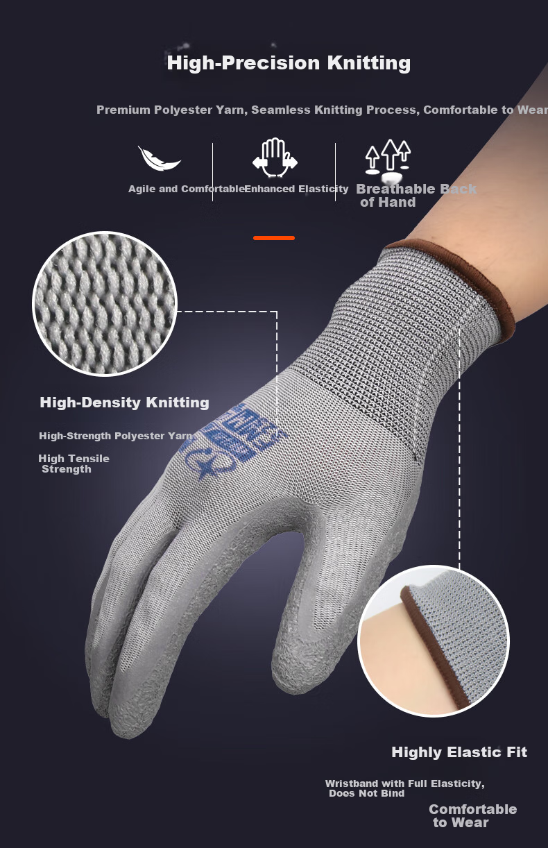 Xingyu Labor Protection Gloves 12 Pairs M Size Wear-Resistant Non-Slip Industrial Work Gloves for Construction Carpentry Labor Protection 3
