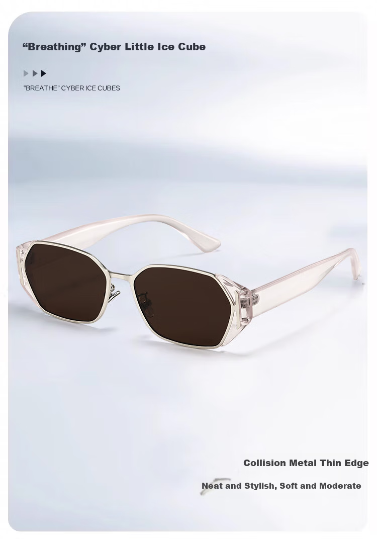 FENCHI [Little Ice Cube] 2025 New High-End Vintage Old Money Style Women's UV Protection Retro Small Square Sunglasses 7